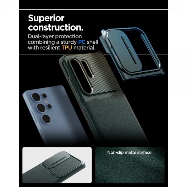 Spigen Samsung Galaxy S25 Ultra Cover Optik Armor Abyss Green
