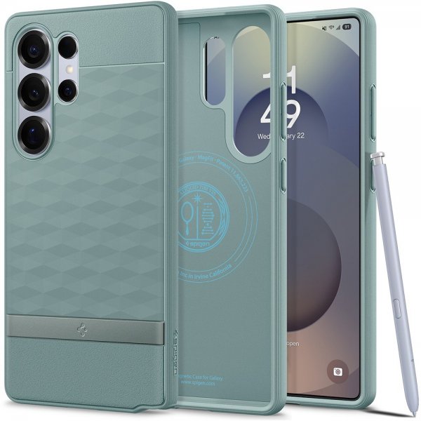 Spigen Samsung Galaxy S25 Ultra Cover Parallax MagFit Sage Green