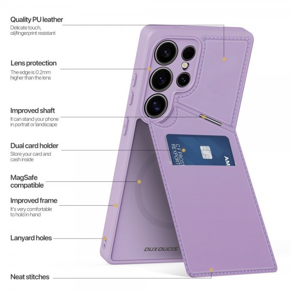 Dux Ducis Samsung Galaxy S25 Ultra Cover Rafi II Series MagSafe Lilla