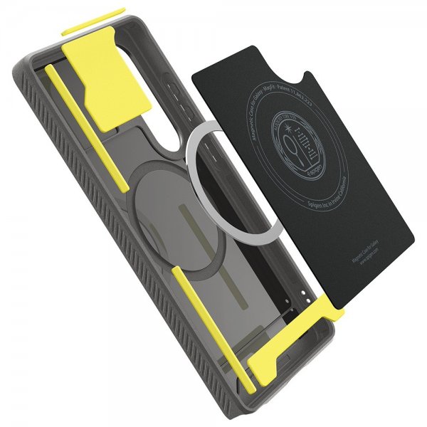 Spigen Samsung Galaxy S25 Ultra Cover Rugged Armor MagFit Marble Gray