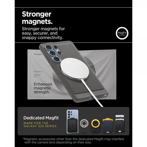 Spigen Samsung Galaxy S25 Ultra Cover Rugged Armor MagFit Marble Gray