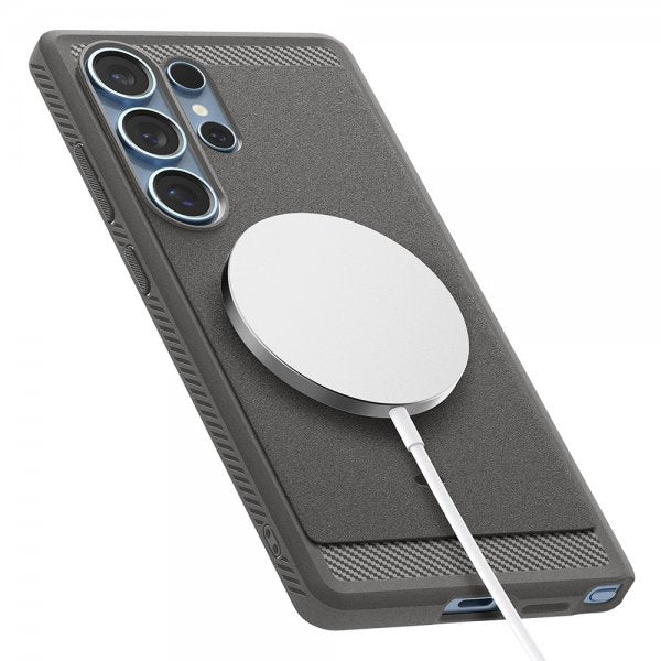 Spigen Samsung Galaxy S25 Ultra Cover Rugged Armor MagFit Marble Gray