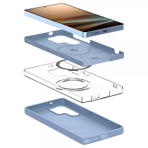 Spigen Samsung Galaxy S25 Ultra Cover Silicone Fit MagFit Sapphire Blue