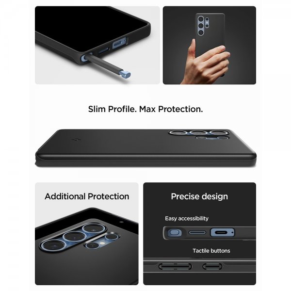 Spigen Samsung Galaxy S25 Ultra Cover Thin Fit MagFit Sort