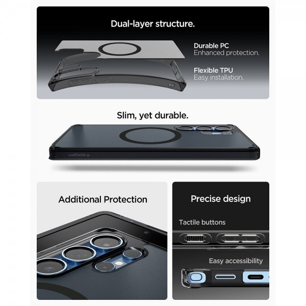 Spigen Samsung Galaxy S25 Ultra Cover Ultra Hybrid MagFit Frost Black