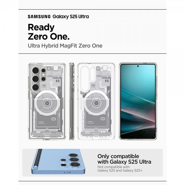 Spigen Samsung Galaxy S25 Ultra Cover Ultra Hybrid Zero One MagFit Hvid