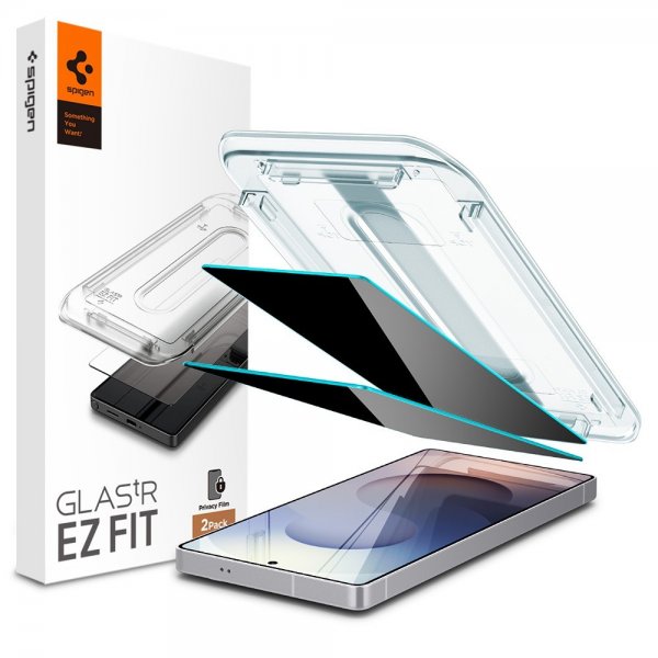 Spigen Samsung Galaxy S25 Ultra Skærmbeskyttelse GLAS.tR EZ Fit Privacy 2-pak