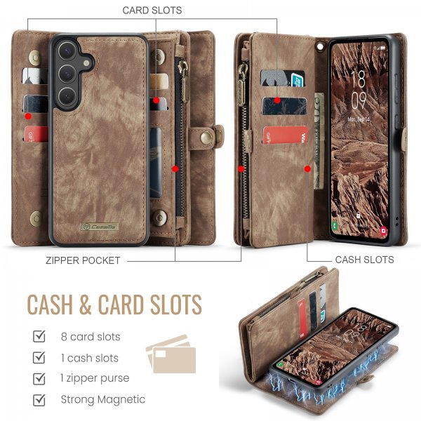 CaseMe Samsung Galaxy S26 Etui 008 Series Aftageligt Cover Brun