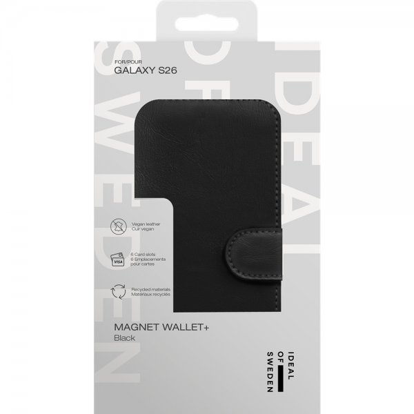 Ideal of Sweden Samsung Galaxy S26 Etui Magnet Wallet+ Sort