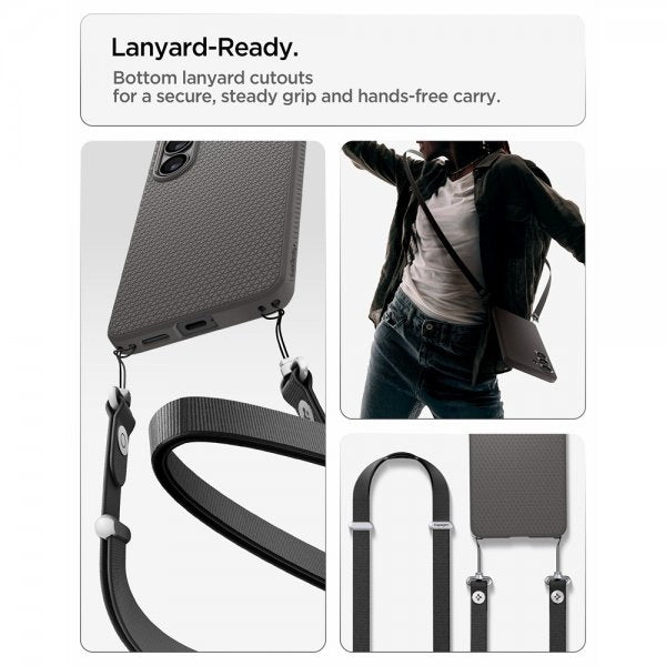 Spigen Samsung Galaxy S26 Plus Cover Liquid Air Marble Gray
