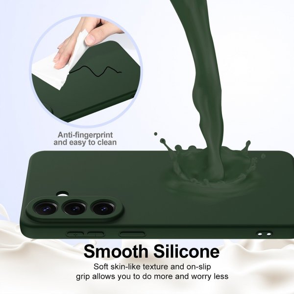 Samsung Galaxy S26 Cover med Strop Silikone MagSafe Mørkegrøn