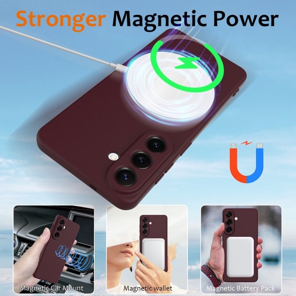 Samsung Galaxy S26 Cover med Strap Silikone MagSafe Rød