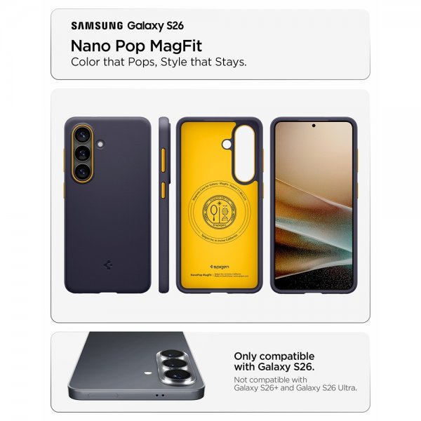 Spigen Samsung Galaxy S26 Cover Nano Pop MagFit Blueberry Navy