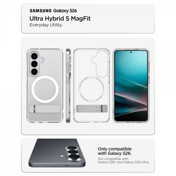 Spigen Samsung Galaxy S26 Cover Ultra Hybrid S MagFit Clear White