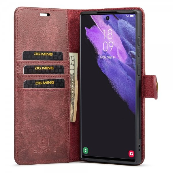 Dg.Ming Samsung Galaxy S26 Ultra Etui med Aftageligt Cover Rød