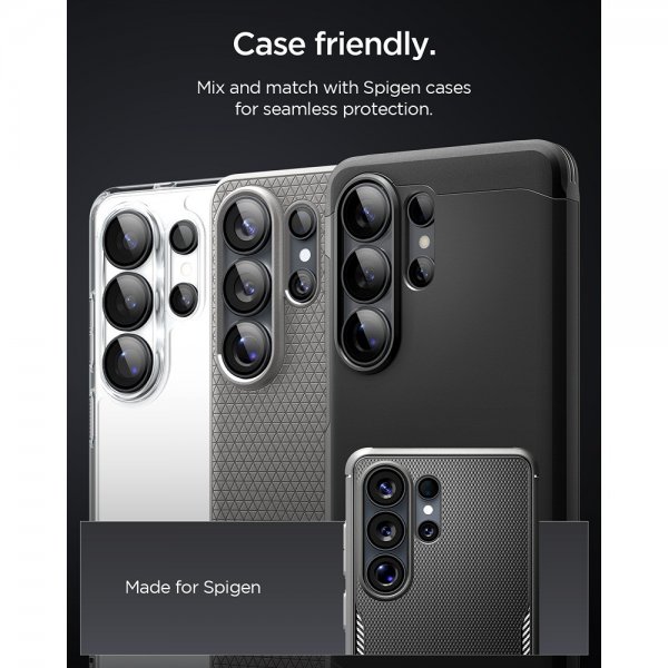Spigen Samsung Galaxy S26 Ultra Kamerabeskyttelse GLAS.tR EZ Fit Optik Pro 2-pak Sort