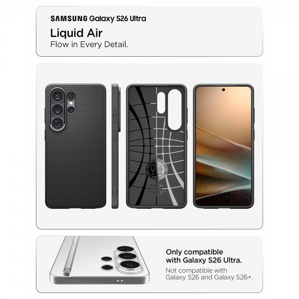 Spigen Samsung Galaxy S26 Ultra Cover Liquid Air Mat Sort