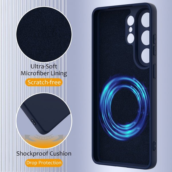 Samsung Galaxy S26 Ultra Cover med Rem Silikone MagSafe Mørkeblå