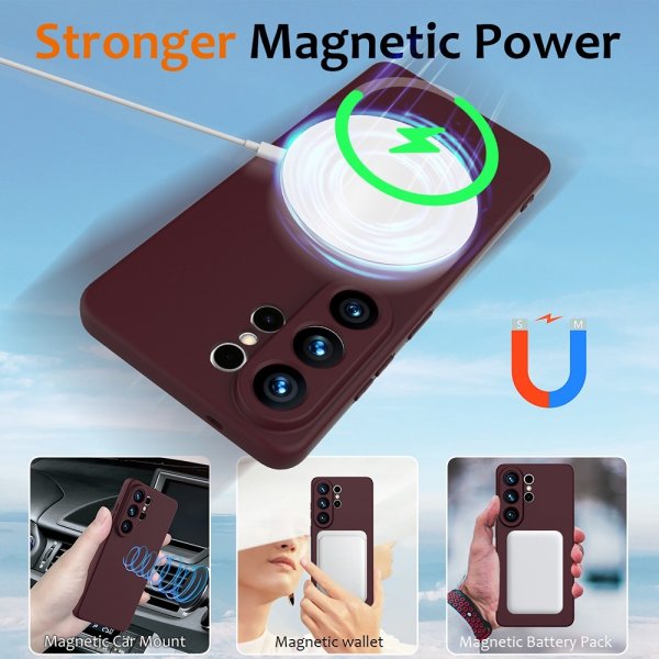 Samsung Galaxy S26 Ultra Cover med Rem Silikone MagSafe Rød