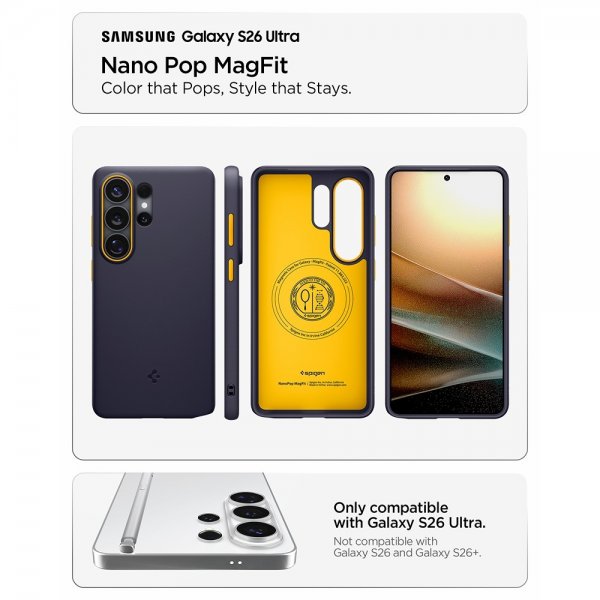 Spigen Samsung Galaxy S26 Ultra Cover Nano Pop MagFit Blueberry Navy