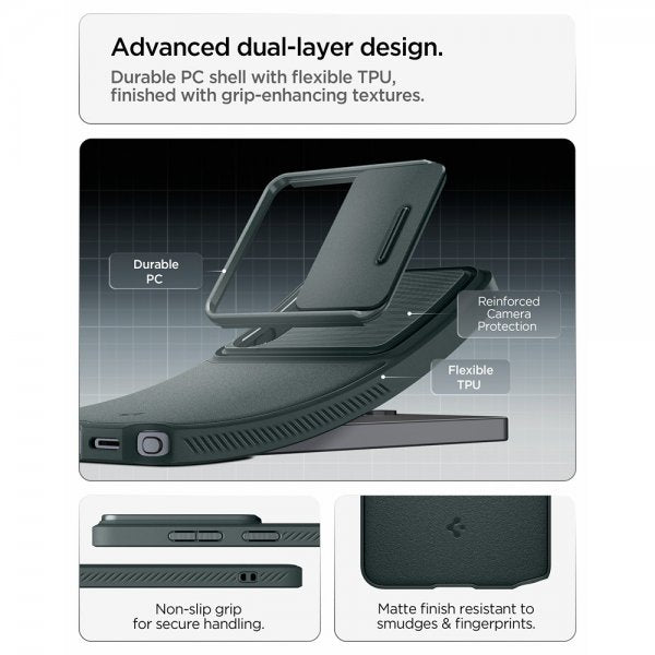 Spigen Samsung Galaxy S26 Ultra Cover Optik Armor Abyss Green