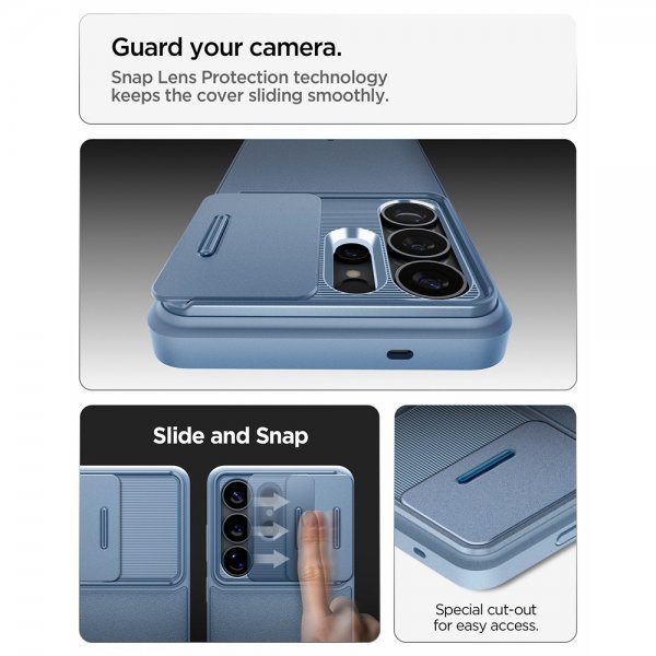 Spigen Samsung Galaxy S26 Ultra Cover Optik Armor Lyseblå