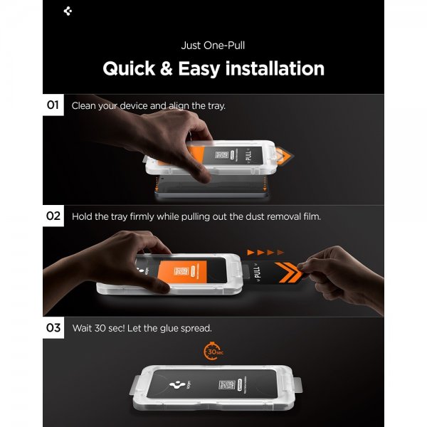 Spigen Samsung Galaxy S26 Ultra Skærmbeskyttelse GLAS.tR EZ Fit Pro Privacy 2-pak