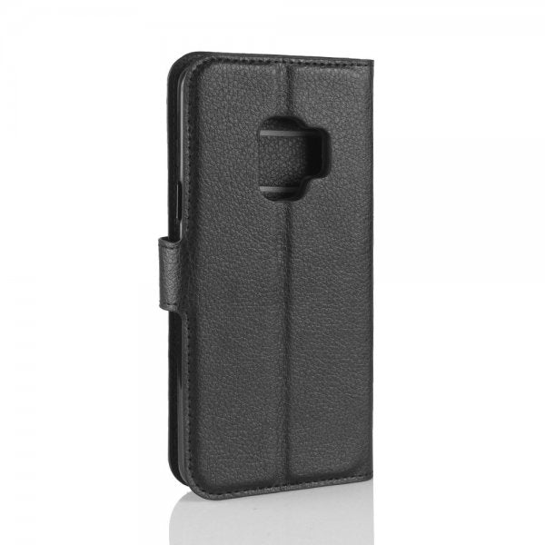 Samsung Galaxy S9 Etui Litchi Sort