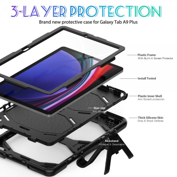 Samsung Galaxy Tab A9 Plus/Tab A11 Plus Cover Heavy Duty Armor Sort