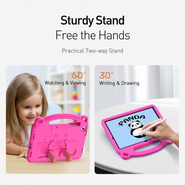 Dux Ducis Samsung Galaxy Tab A9 Plus Etui Panda Magenta