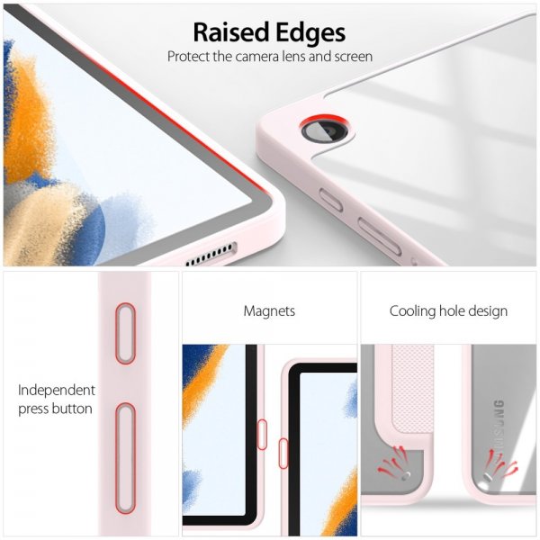 Dux Ducis Samsung Galaxy Tab A9 Cover TOBY Series Rosa