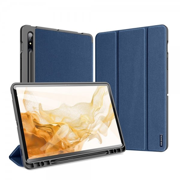 Dux Ducis Samsung Galaxy Tab S7/Galaxy Tab S8 Etui DOMO Series Blå