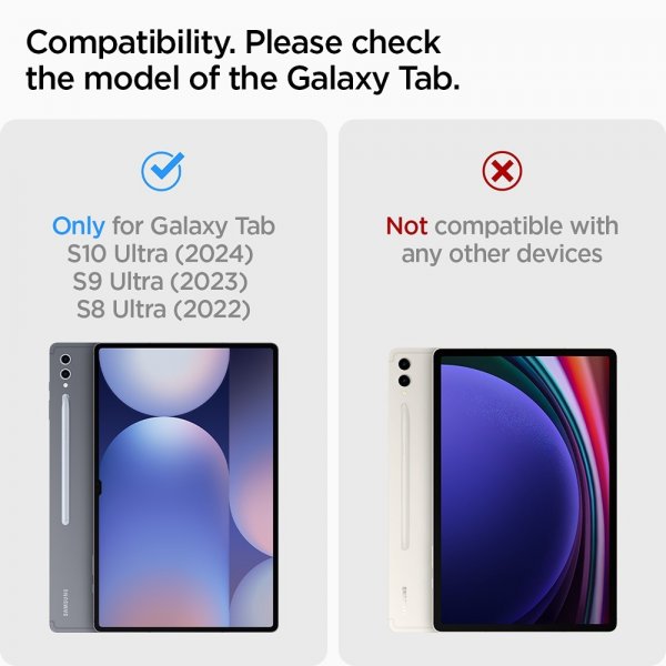 Spigen Samsung Galaxy Tab S8 Ultra/S9 Ultra/S10 Ultra Cover Ultra Hybrid Pro Sort