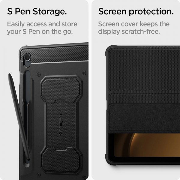 Spigen Samsung Galaxy Tab S9 FE Etui Robust Armor Pro Sort