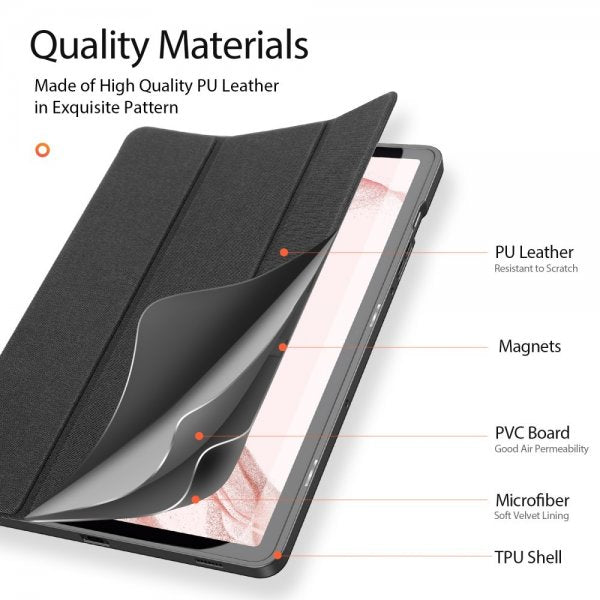 Dux Ducis Samsung Galaxy Tab S9 Etui DOMO Series Sort