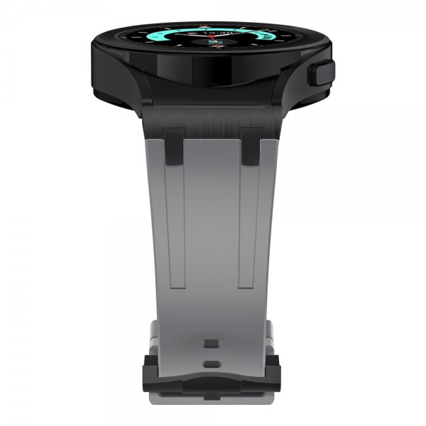 Samsung Galaxy Watch 20mm Silikone Rem Sort Spænde Grå