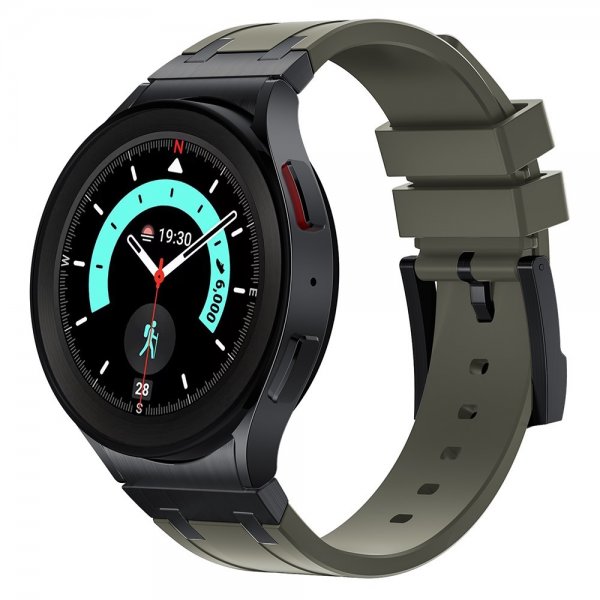 Samsung Galaxy Watch 20 mm Silikone Rem Sort Spænde Grøn