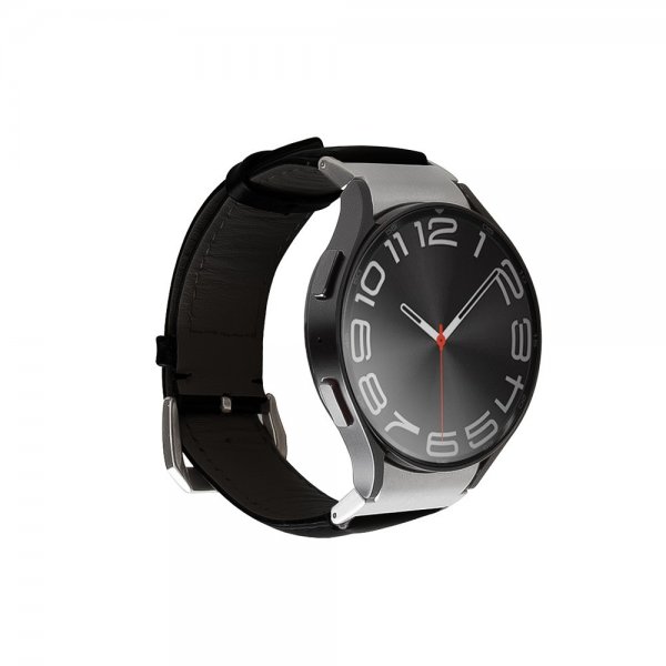 Puro Samsung Galaxy Watch 20 mm Armbånd Læder Rem Sort
