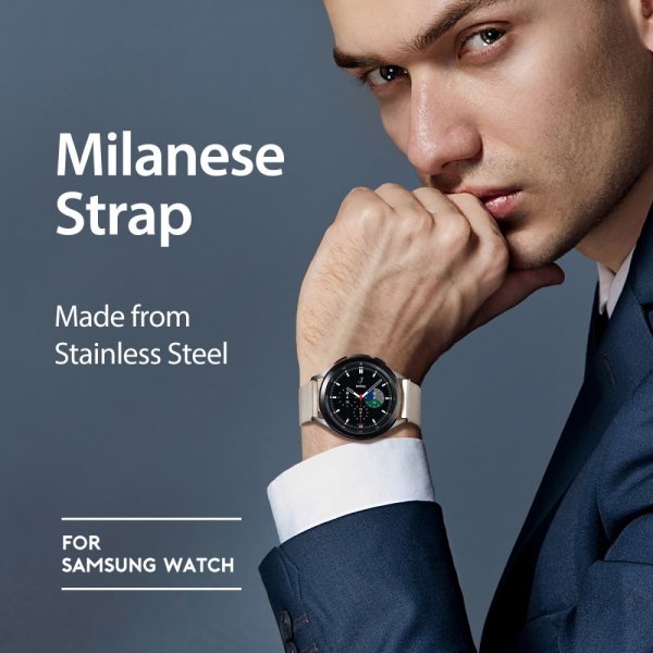 Dux Ducis Samsung Galaxy Watch 20mm Rem Milanese Starlight Sølv