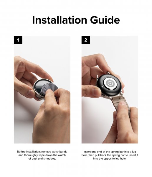 Ringke Samsung Galaxy Watch 20mm Rem Gummi One Bold Rem Gråt Sand