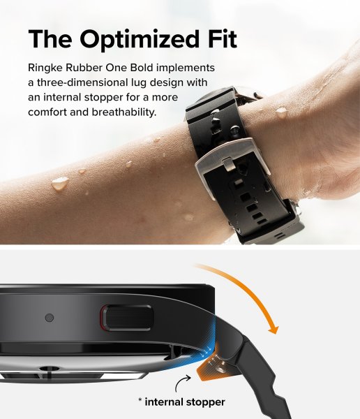 Ringke Samsung Galaxy Watch 20mm Rem Gummi One Bold Band Sort