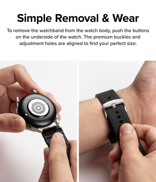Ringke Samsung Galaxy Watch 20mm Rem Gummi One Bold Band Sort