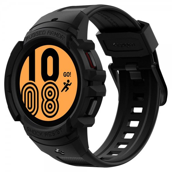 Spigen Samsung Galaxy Watch 4/5 40mm Skal med Armbånd Rugged Armor Pro Charcoal Gray