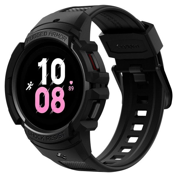 Spigen Samsung Galaxy Watch 4/5 40mm Cover og Armbånd Rugged Armor Pro Sort