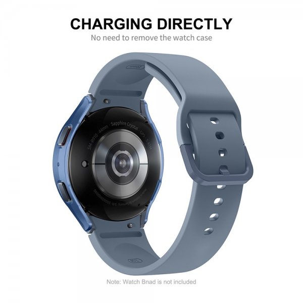 Enkay Samsung Galaxy Watch 4/5 44mm Cover med Indbygget skærmbeskytter Blå