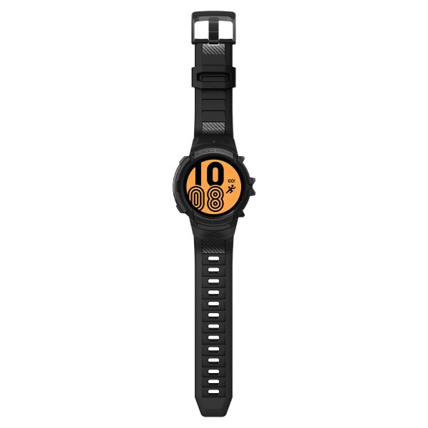 Spigen Samsung Galaxy Watch 4/5 44mm Cover og Rem Rugged Armor Pro Sort