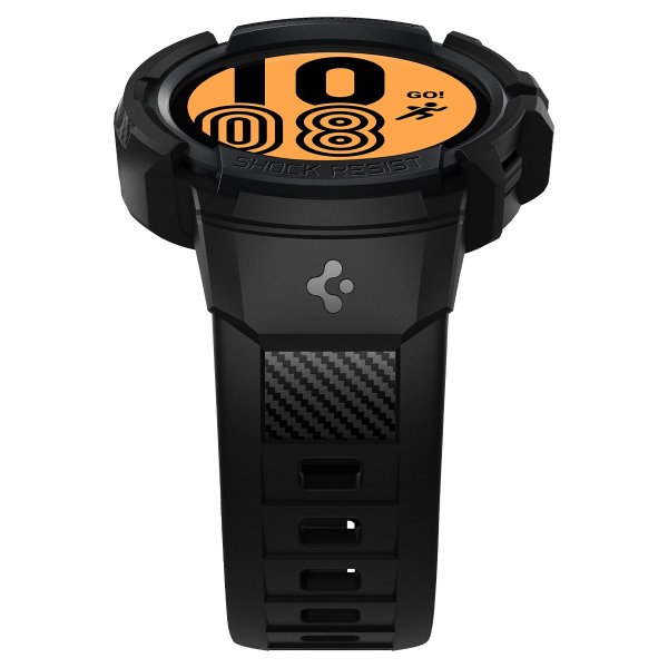 Spigen Samsung Galaxy Watch 4/5 44mm Cover og Rem Rugged Armor Pro Sort