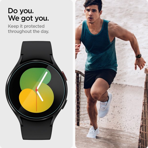 Spigen Samsung Galaxy Watch 4/5 44mm Skærmbeskyttelse GLAS.tR EZ Fit 2-pak