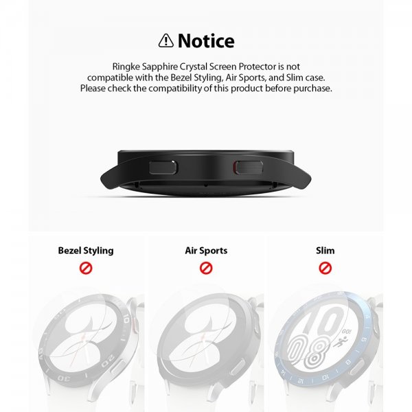 Ringke Samsung Galaxy Watch 4/5 44mm skærmbeskytter i safirkrystal