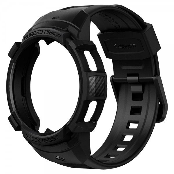 Spigen Samsung Galaxy Watch 4 Classic 42 mm cover med rem Rugged Armor Pro Sort